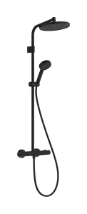 Hansgrohe Activera S Showerpipes With Thermostatic Mixer 1080 X 355 X 100mm Black - Matt