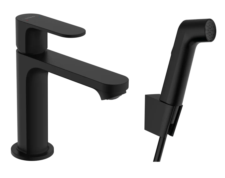 Hansgrohe Rebris S Manual Mixers 555 X 310 X 80mm Black - Matt product image - Image 1