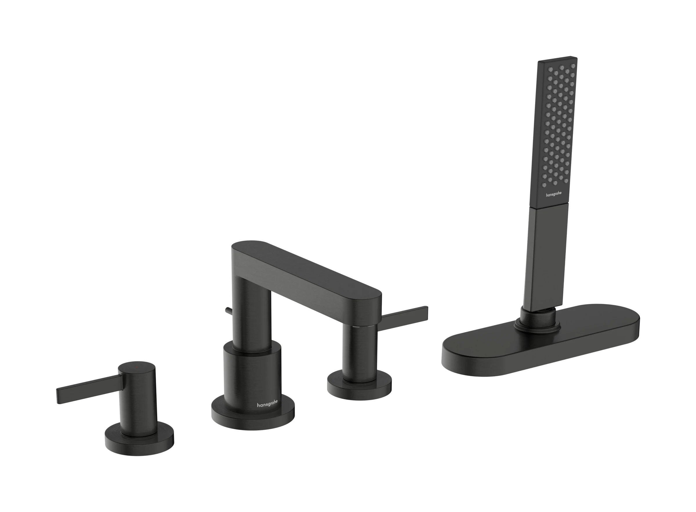 Hansgrohe Finoris Bath Mixers Concealed 553 X 285 X 229mm Gunmetal/chrome - Brushed