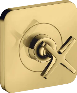 Axor Citterio E Shut-off Valve 12 Cm X 12 Cm Finish Set Gold Polished
