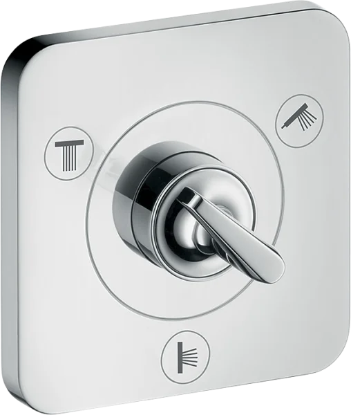 Axor Citterio E Shut-off / Diverter Valve Trio / Quattro Finish Set 120 Mm X 120 Mm Chrome