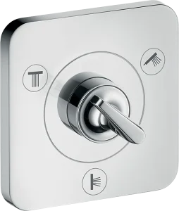 Axor Citterio E Shut-off / Diverter Valve Trio / Quattro Finish Set 120 Mm X 120 Mm Chrome