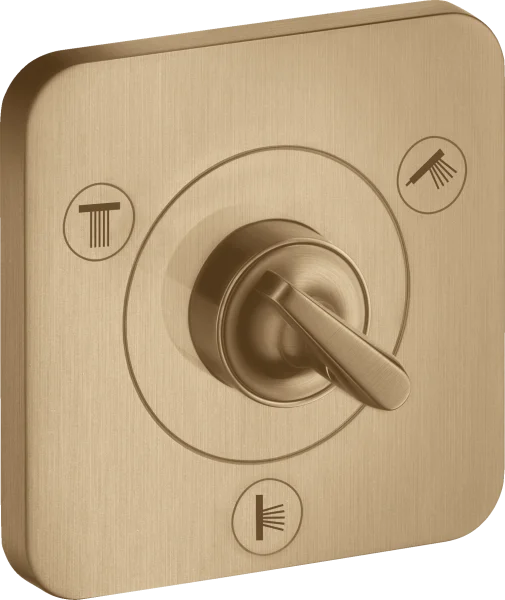 Axor Citterio E Shut-off / Diverter Valve Trio / Quattro Finish Set 120 Mm X 120 Mm Brushed Bronze