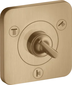 Axor Citterio E Shut-off / Diverter Valve Trio / Quattro Finish Set 120 Mm X 120 Mm Brushed Bronze