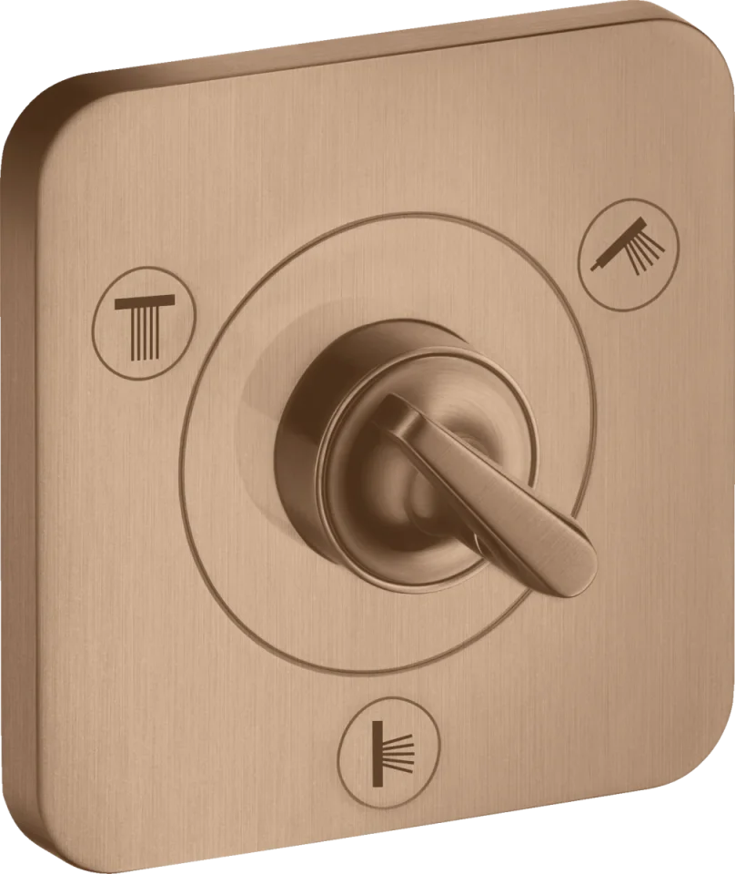 Axor Citterio E Manual Shut-off & Diverter Valves 300 X 206 X 136mm Rose Gold/gold - Brushed product image - Image 1