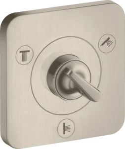 Axor Citterio E Shut-off / Diverter Valve Trio / Quattro Finish Set 120 Mm X 120 Mm Brushed Nickel