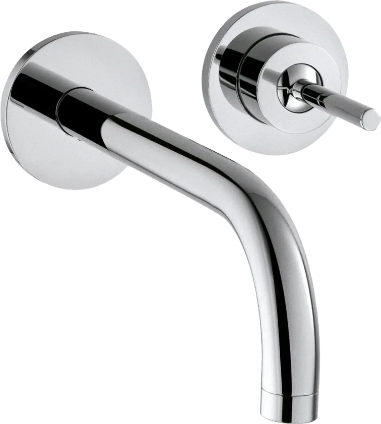 Axor Uno Single Lever Basin Mixer For Concealed Installation Wall-mounted With Spout 225 Mm And Escutcheons Chrome product image - Image 2