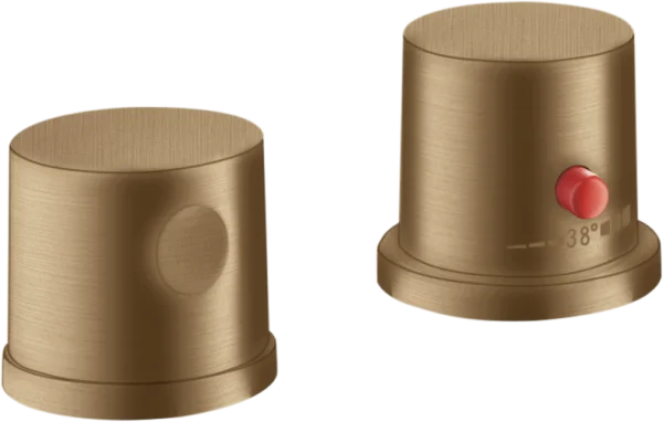 Axor Uno 2-hole Rim-mounted Thermostatic Bath Mixer Brushed Bronze