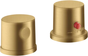 Axor Uno 2-hole Rim-mounted Thermostatic Bath Mixer Gold Brushed