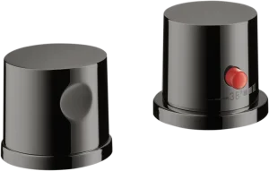 Axor Uno 2-hole Rim-mounted Thermostatic Bath Mixer Polished Black Chrome