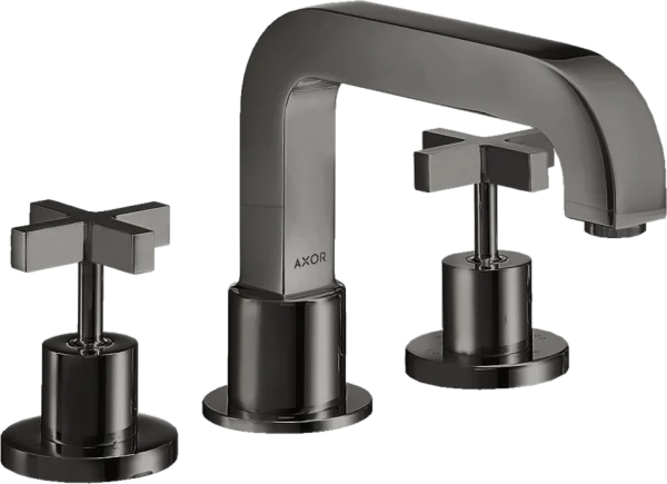 Axor Citterio 3-hole Rim-mounted Bath Mixer With Cross Handles Polished Black Chrome