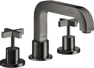 Axor Citterio 3-hole Rim-mounted Bath Mixer With Cross Handles Polished Black Chrome
