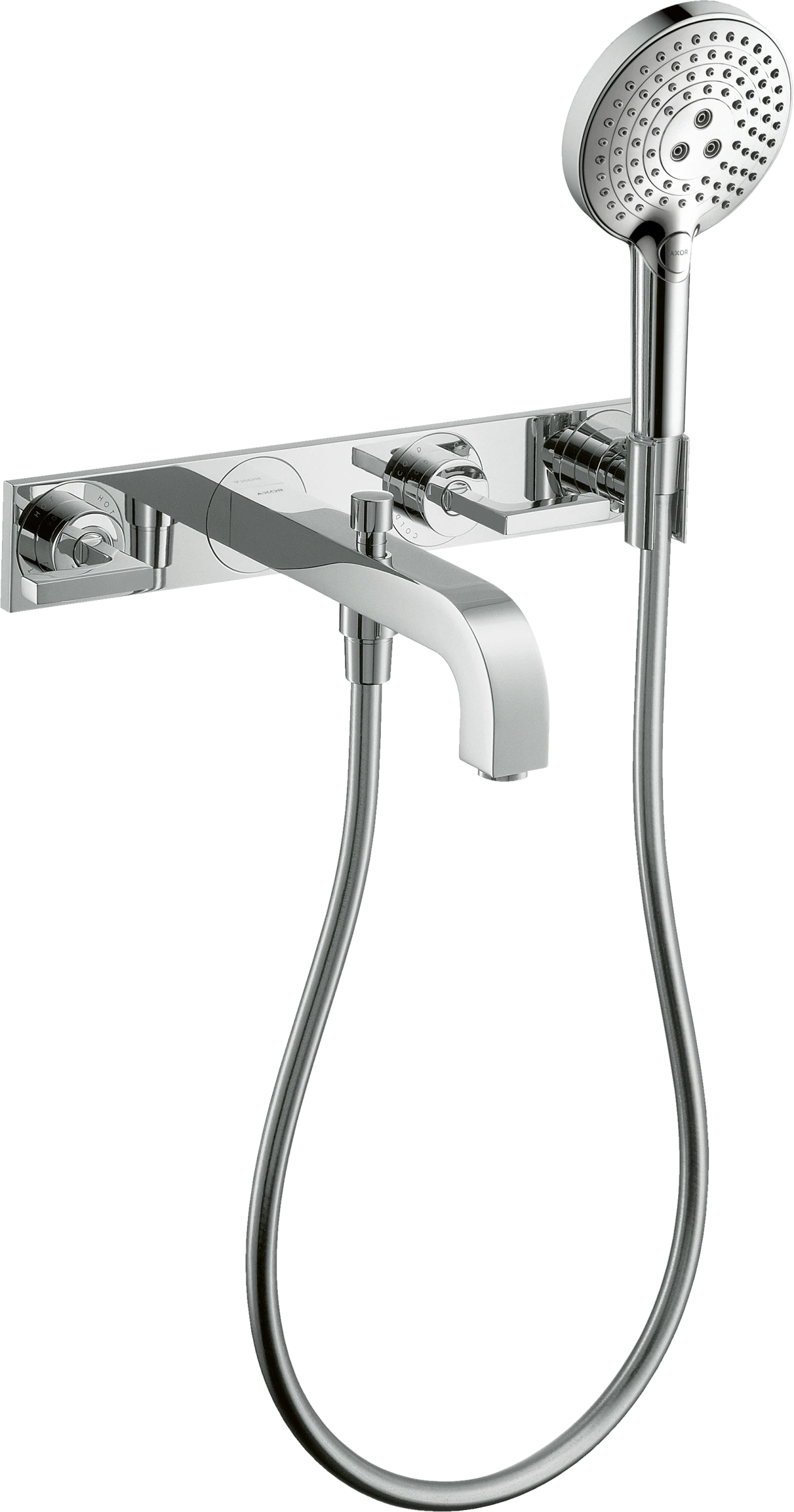 Axor Citterio 3-hole Bath Mixer For Concealed Installation Wall-mounted With Lever Handles And Plate Chrome