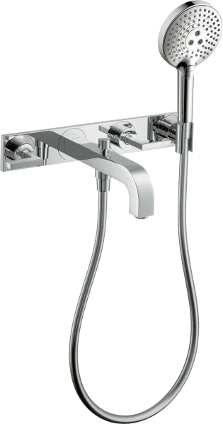 Axor Citterio 3-hole Bath Mixer For Concealed Installation Wall-mounted With Lever Handles And Plate Chrome