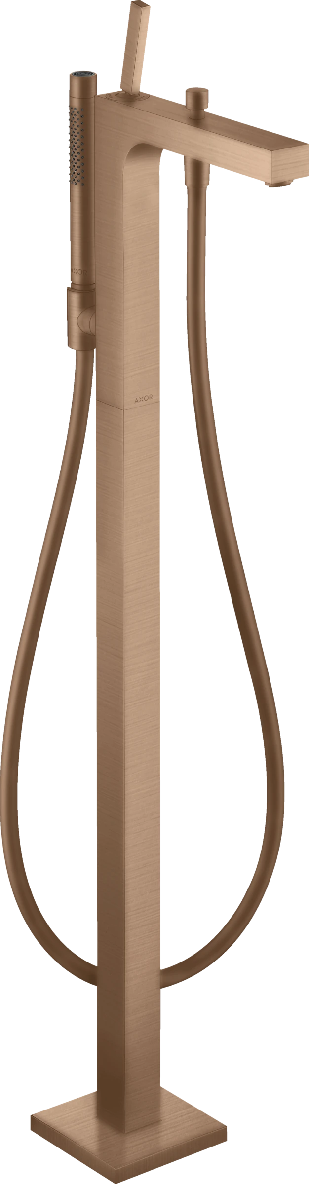 Axor Citterio Single Lever Bath Mixer Floor-standing With Pin Handle Brushed Red Gold