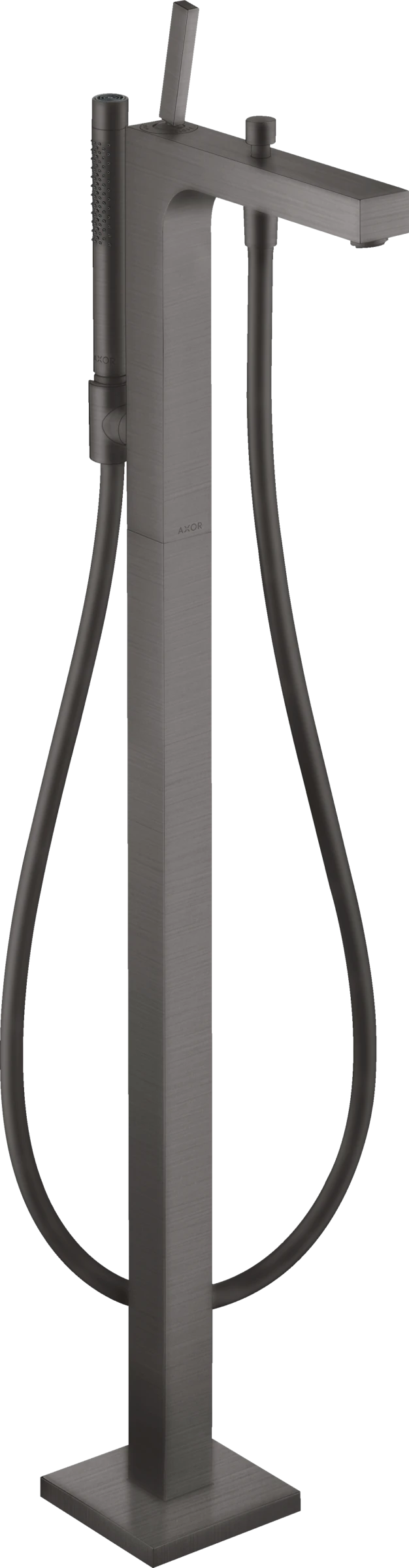 Axor Citterio Single Lever Bath Mixer Floor-standing With Pin Handle Brushed Black Chrome