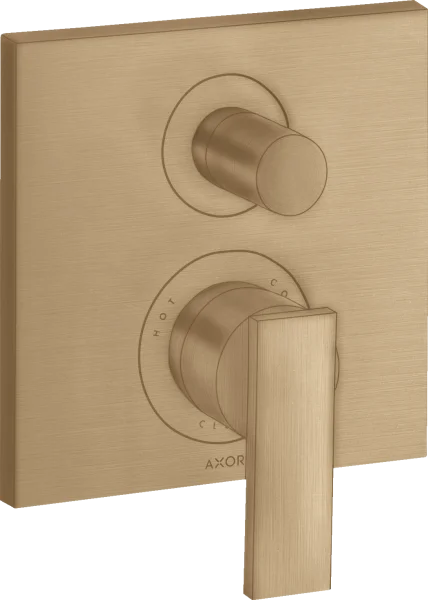Axor Citterio Single Lever Manual Bath Mixer For Concealed Installation With Lever Handle And Integrated Backflow Prevention Brushed Bronze