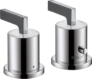 Axor Citterio 2-hole Rim-mounted Thermostatic Bath Mixer With Lever Handles Chrome