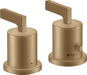Axor Citterio 2-hole Rim-mounted Thermostatic Bath Mixer With Lever Handles Brushed Bronze