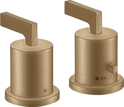 Axor Citterio 2-hole Rim-mounted Thermostatic Bath Mixer With Lever Handles Brushed Bronze