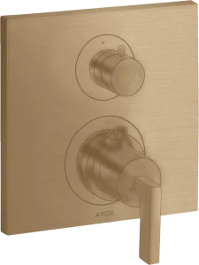 Axor Citterio Thermostatic Mixer For Concealed Installation With Shut-off Valve And Lever Handle Brushed Bronze