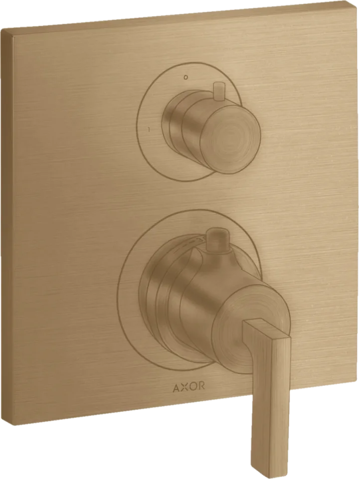 Axor Citterio Thermostatic Shower Mixer Concealed 217 X 187 X 135mm Bronze - Brushed product image - Image 1