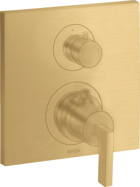 Axor Citterio Thermostatic Mixer For Concealed Installation With Shut-off Valve And Lever Handle Gold Brushed