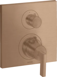 Axor Citterio Thermostatic Mixer For Concealed Installation With Shut-off Valve And Lever Handle Brushed Red Gold