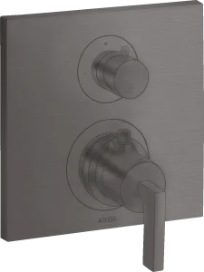 Axor Citterio Thermostatic Mixer For Concealed Installation With Shut-off Valve And Lever Handle Brushed Black Chrome