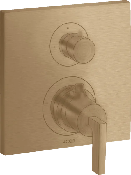 Axor Citterio Thermostatic Mixer For Concealed Installation With Shut-off / Diverter Valve And Lever Handle Brushed Bronze