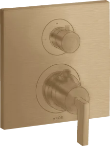 Axor Citterio Thermostatic Mixer For Concealed Installation With Shut-off / Diverter Valve And Lever Handle Brushed Bronze
