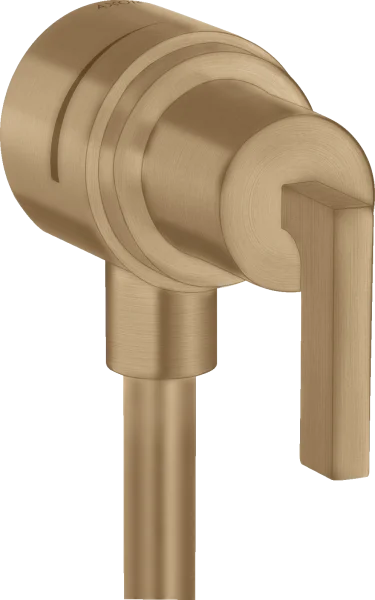 Axor Citterio Wall Outlet Stop With Non-return Valve, Shut-off Valve And Lever Handle Brushed Bronze