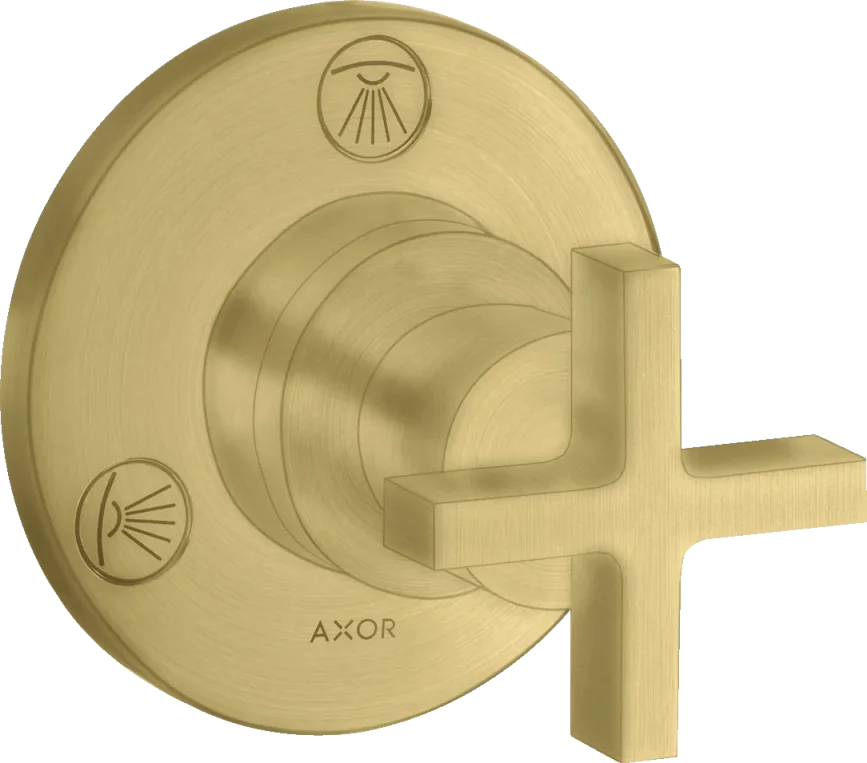 Axor Citterio Manual Shut-off & Diverter Valves 130 X 110 X 87mm Brass - Brushed product image - Image 1