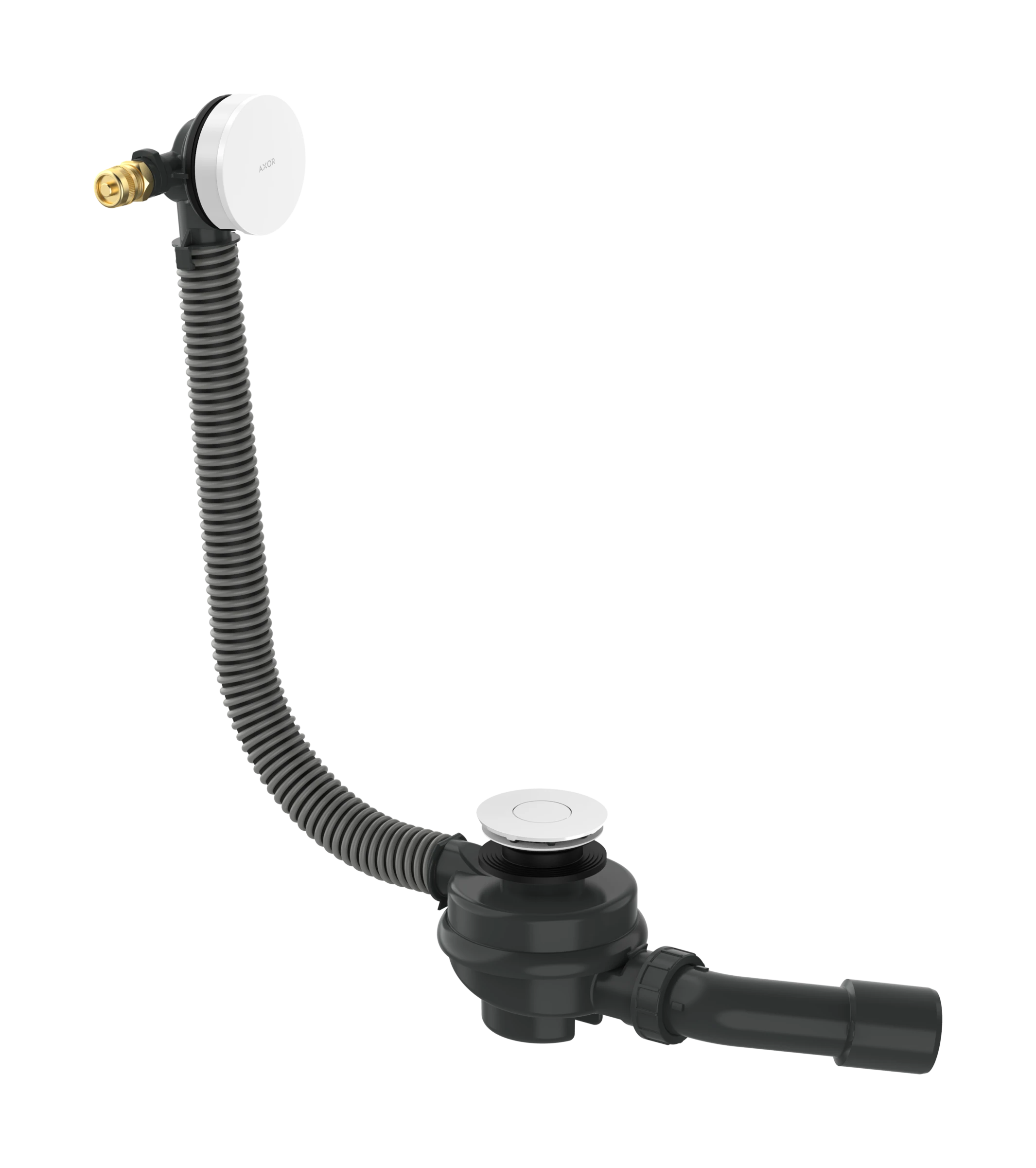 Axor Flexaplus Complete Set Of Basic Body And Finished Set Of Waste/overflow Fitting 501 X 263 X 128mm White - Matt