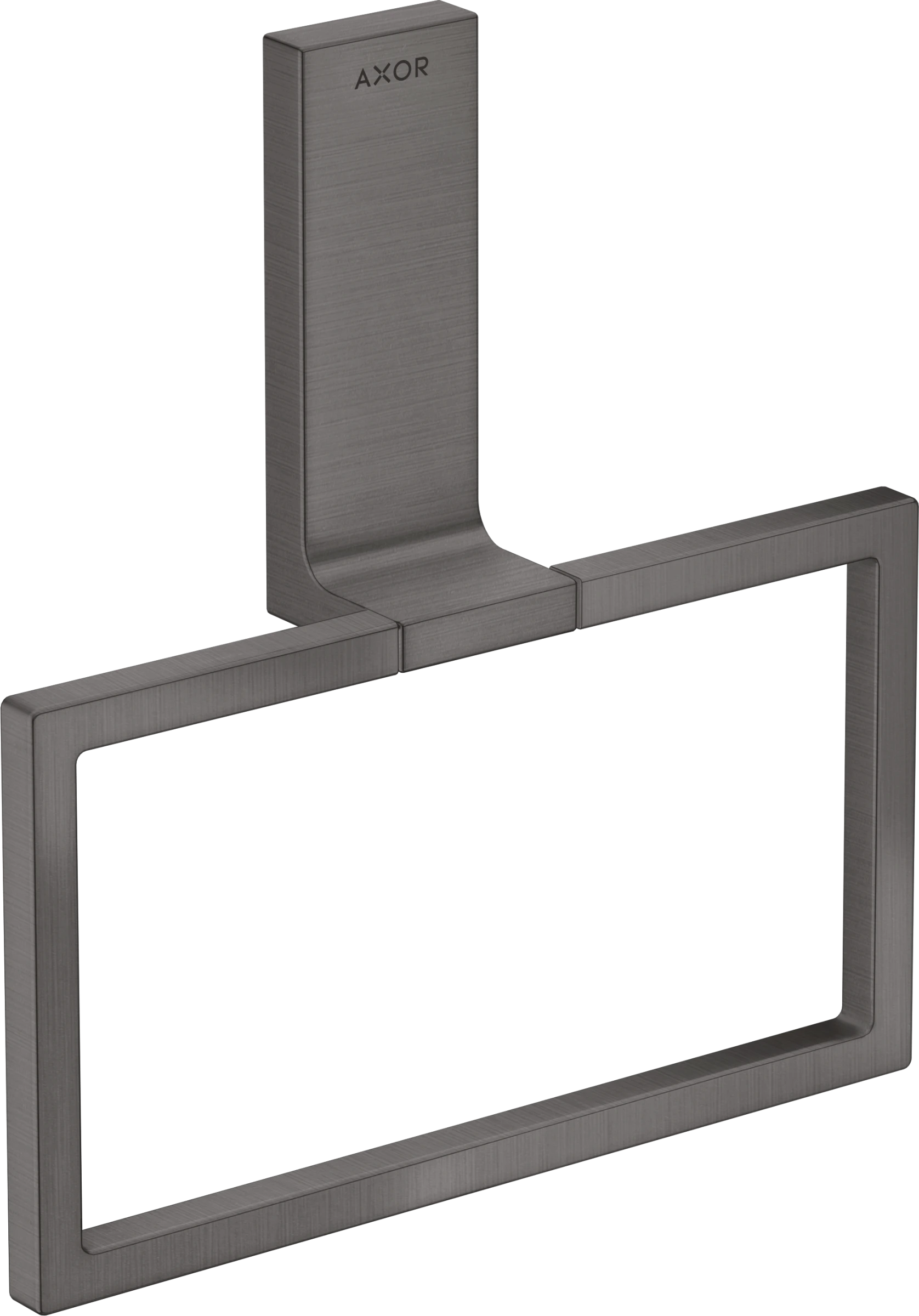 Axor Universal Rectangular Towel Ring 285 X 157 X 82mm Gunmetal/chrome - Brushed