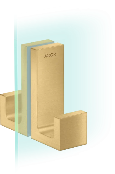 Axor Universal Rectangular Towel Holder 246 X 98 X 76mm Gold - Brushed
