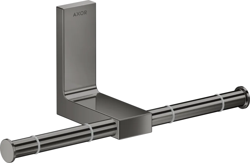 Axor Universal Rectangular Toilet Roll Holders 330 X 215 X 155mm Gunmetal/chrome - Polished product image - Image 1