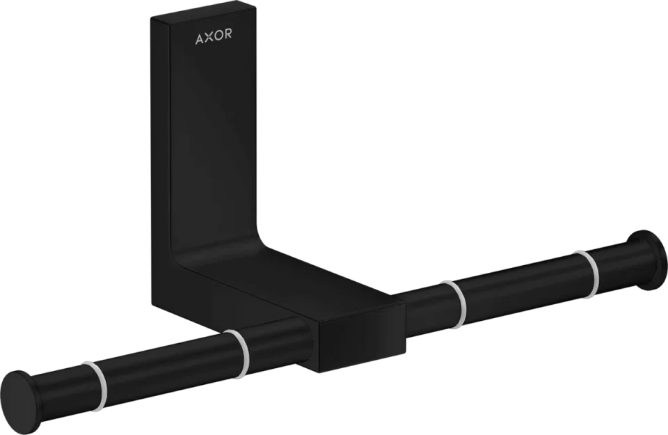 Axor Universal Rectangular Toilet Roll Holders 330 X 220 X 165mm Black - Matt product image - Image 1