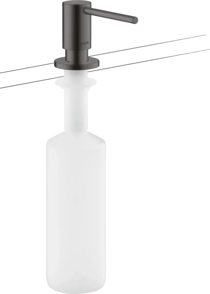 Axor Uno Soap Dispenser Wall-mounted Brushed Black Chrome product image - Image 2