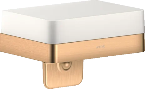 Axor Universal Softsquare Soap Dispenser With Shelf Brushed Bronze