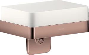 Axor Universal Softsquare Soap Dispenser With Shelf Polished Red Gold