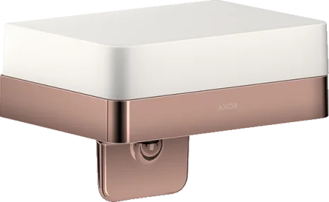Axor Universal Softsquare Soap Dispenser With Shelf Polished Red Gold