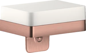 Axor Universal Softsquare Soap Dispenser With Shelf Brushed Red Gold