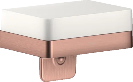 Axor Universal Softsquare Soap Dispenser With Shelf Brushed Red Gold