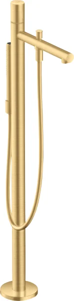 Axor Uno Single Lever Bath Mixer Floor-standing With Zero Handle Gold Brushed