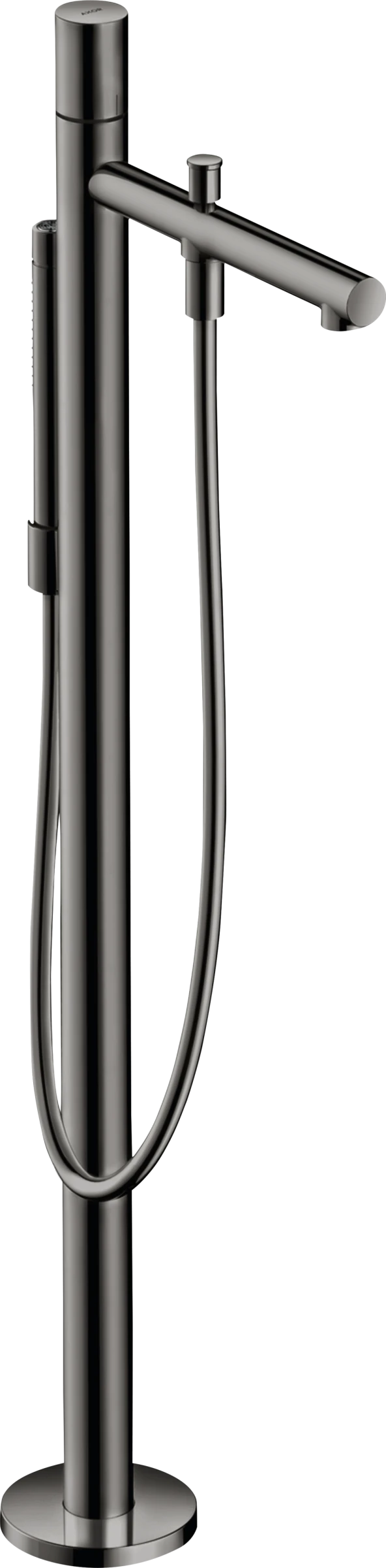 Axor Uno Single Lever Bath Mixer Floor-standing With Zero Handle Polished Black Chrome