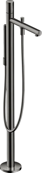 Axor Uno Single Lever Bath Mixer Floor-standing With Zero Handle Polished Black Chrome