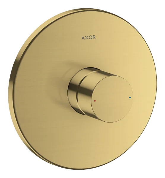 Axor Uno Single Lever Manual Shower Mixer For Concealed Installation With Zero Handle Brushed Brass