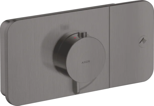 Axor One Thermostatic Module For Concealed Installation For 1 Outlet Brushed Black Chrome