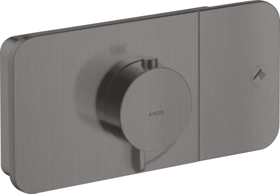 Axor One Thermostatic Shower Mixer Concealed 450 X 230 X 255mm Gunmetal/chrome - Brushed product image - Image 1